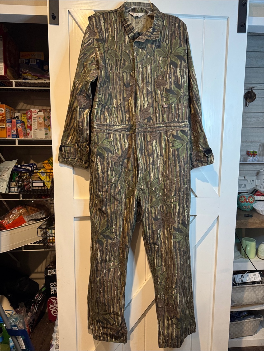 Walls Green & Brown Camouflage Utility Jumpsuit